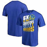 Golden State Warriors Fanatics Branded 2018 NBA Finals Champions Court Drillz 6 Time Champs T-Shirt Royal,baseball caps,new era cap wholesale,wholesale hats